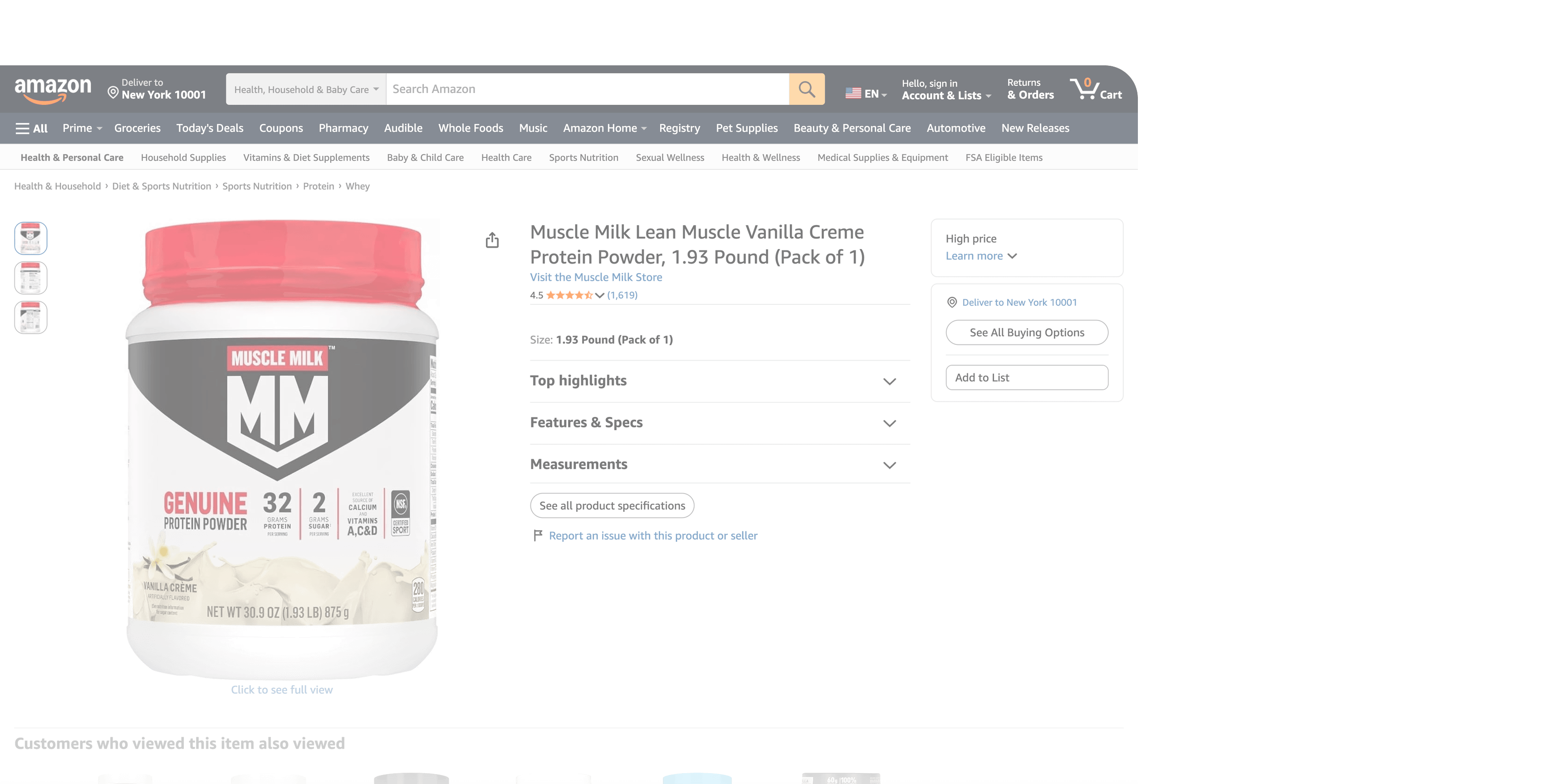 Stealth Seller extension panel on an Amazon listing with profit, margin, ROI, max cost and the fee breakdown